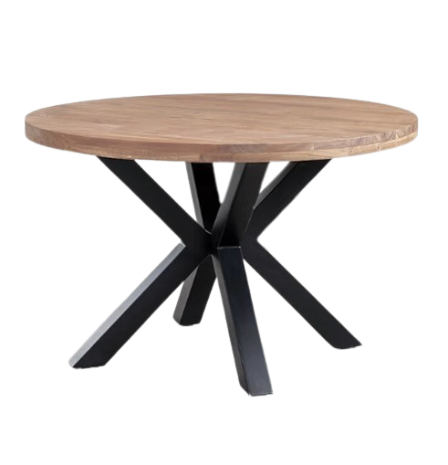 Mesa De Comedor Redonda Base Negra