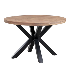 Mesa De Comedor Redonda Base Negra