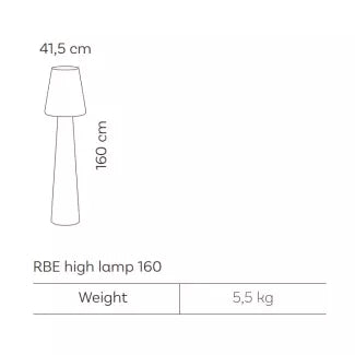 Lámpara 160 cm con Batería